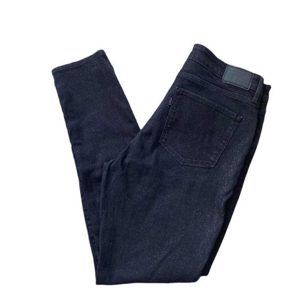 Levi’s 721 high rise skinny size 32 women’s black denim glittery